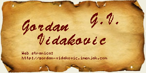 Gordan Vidaković vizit kartica